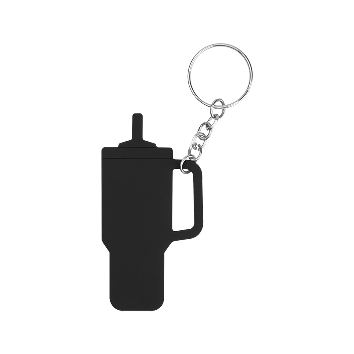 Intrepid Tumbler Shaped Silicone Key Ring - Black