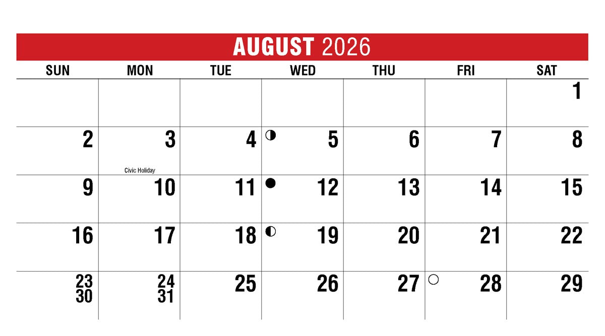 Scenes of Canada 2026 Promotional Desk Calendar