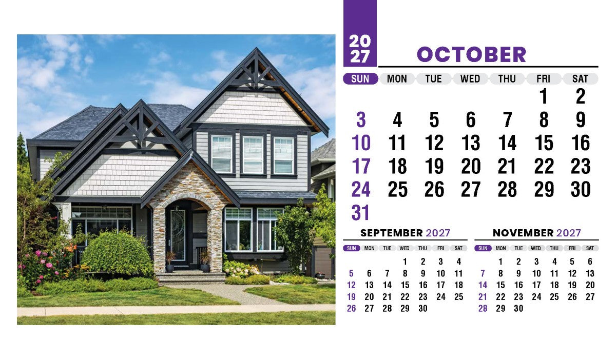 Homes 2027 Promotional Desk Calendar