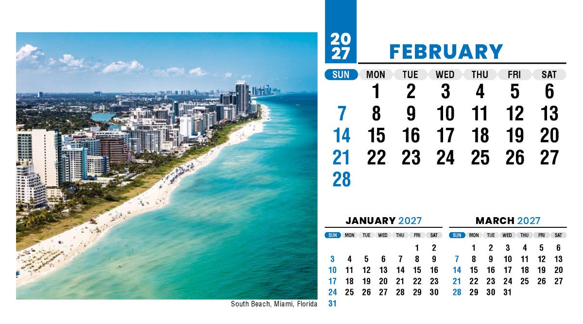 Scenes of America 2027 Promotional Desk Calendar