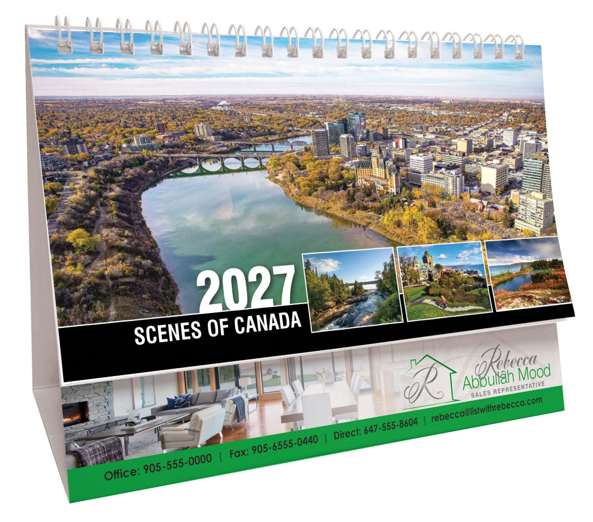 Scenes of Canada 2027 Promotional Desk Calendar - 2027-DSK0017 - WHITE