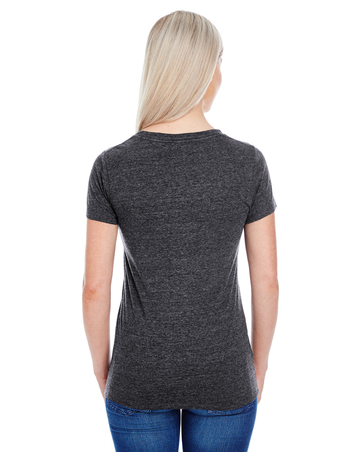 Threadfast Ladies' Triblend Short-Sleeve T-Shirt - Back