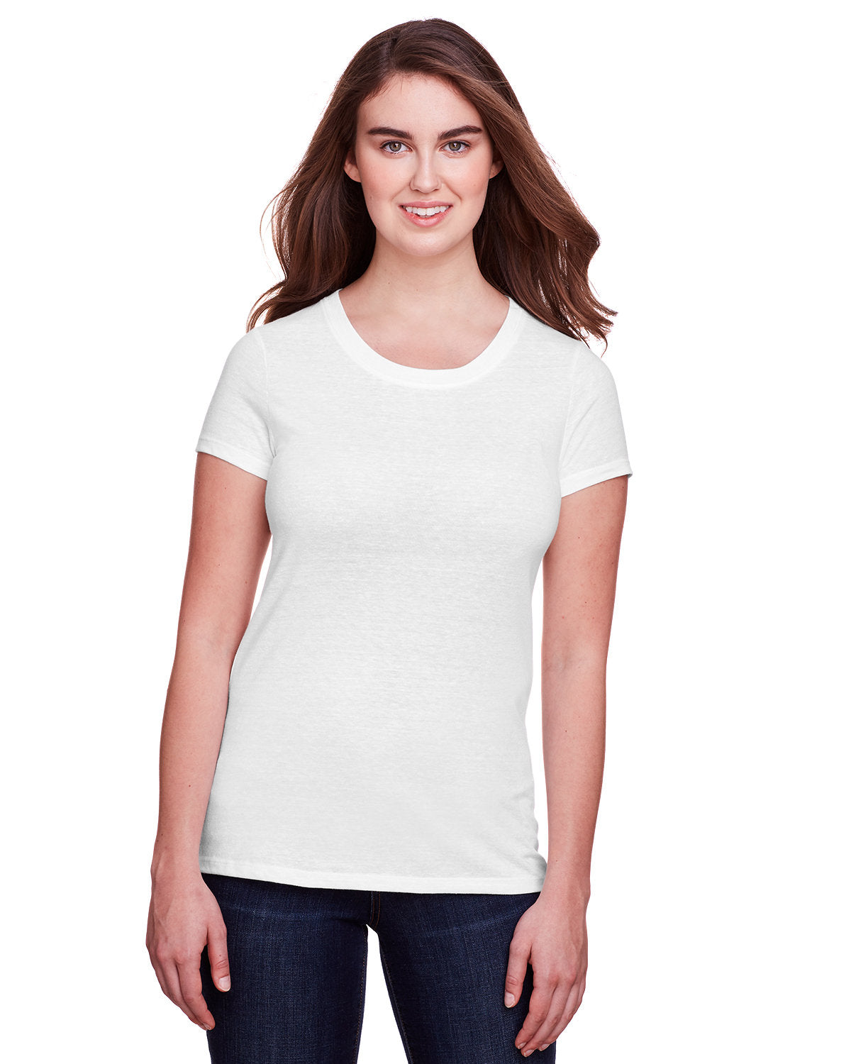 Threadfast Ladies' Triblend Short-Sleeve T-Shirt - Solid Wht Trblnd