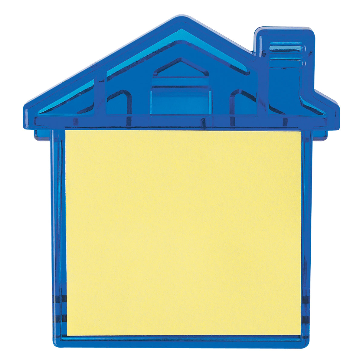 House Clip With Sticky Notes - Translucent Blue
