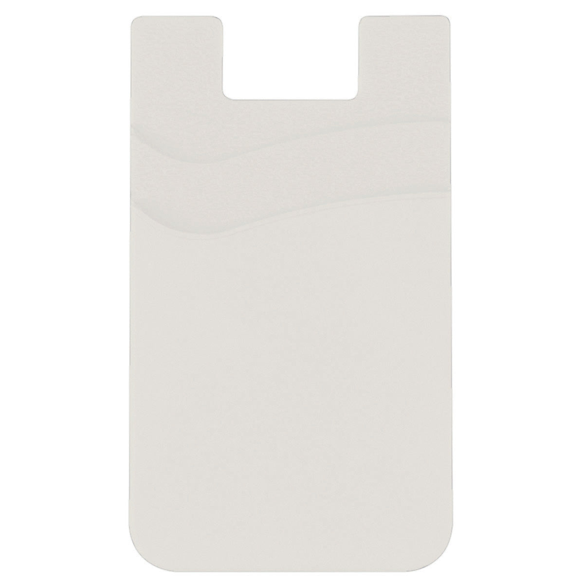 Dual Pocket Silicone Phone Wallet - White