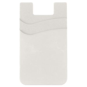 Dual Pocket Silicone Phone Wallet - White