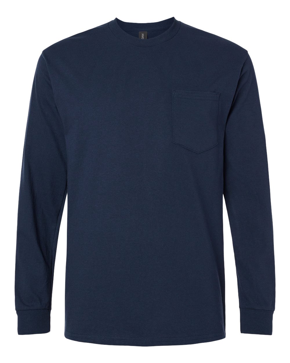 Gildan Adult Ultra Cotton® Long-Sleeve Pocket T-Shirt - Navy