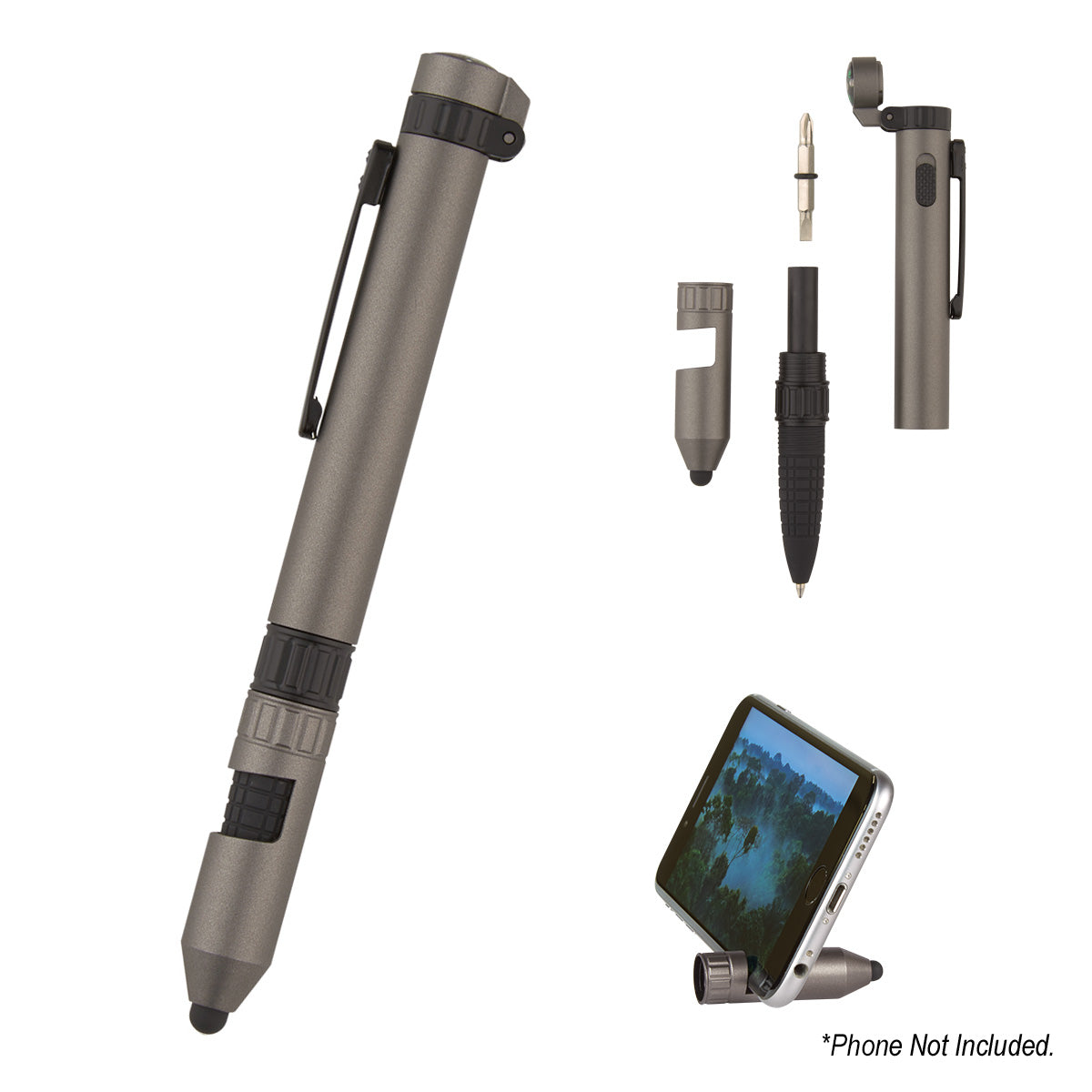 6-In-1 Quest Multi Tool Pen - Gun Metal