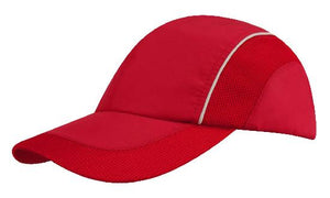 4 Panel Sports Cap with Mesh Inserts - Custom Embroidered -
