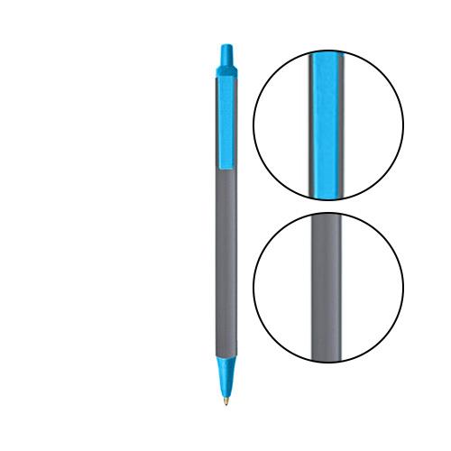Silver BIC® Clic Stic® Pen - Silver With Blue