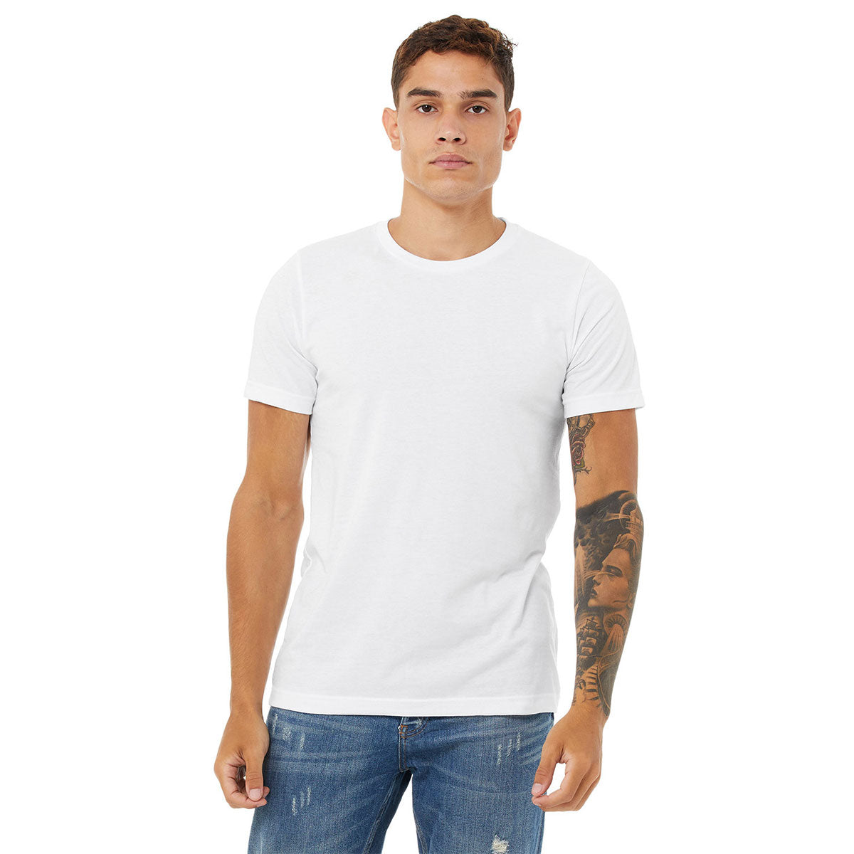 BELLA + CANVAS CVC Jersey Tee - Solid White Blend