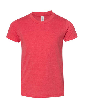 BELLA + CANVAS Youth CVC Jersey T-Shirt - Heather Red