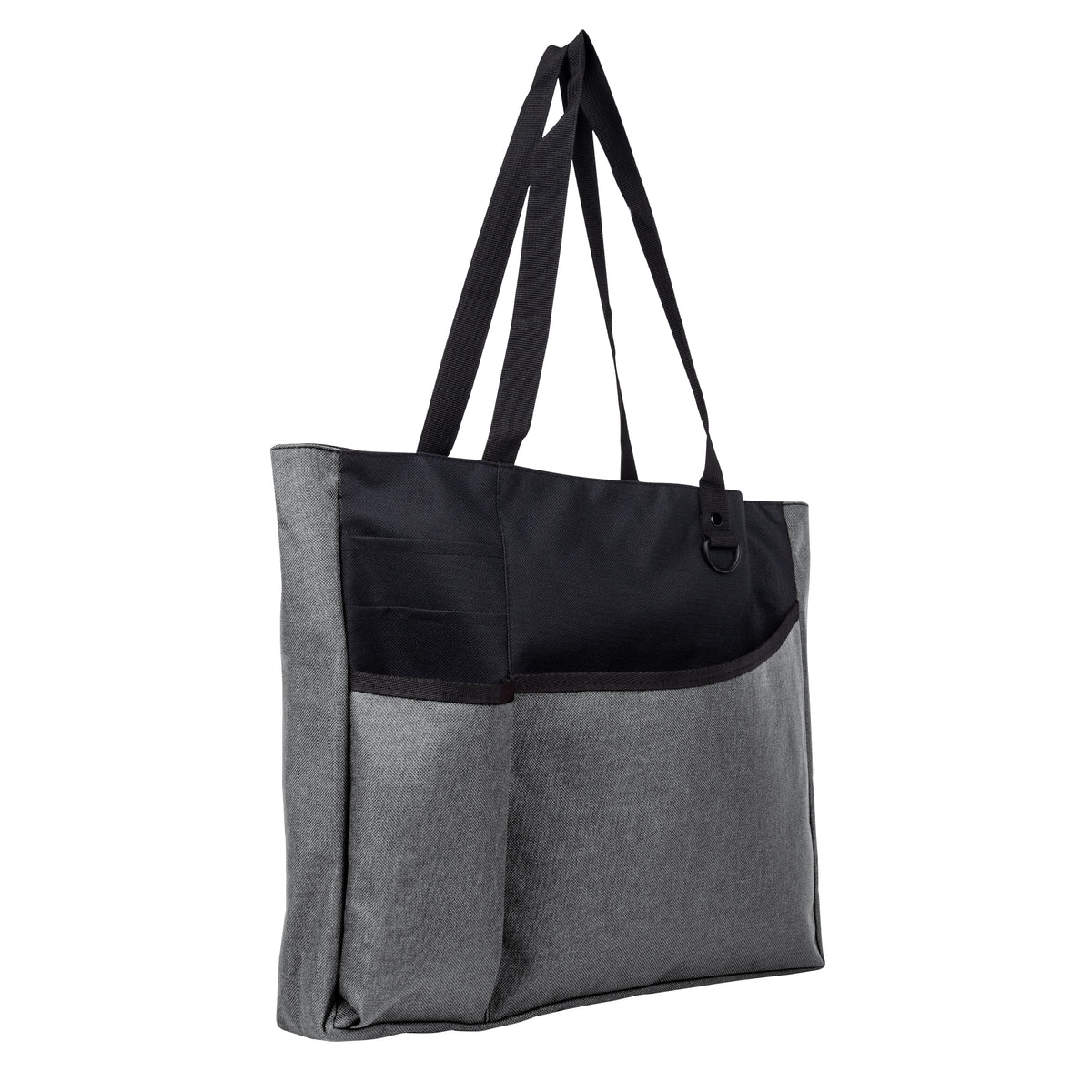 Delegate Heathered Tote Bag - Black With Gray