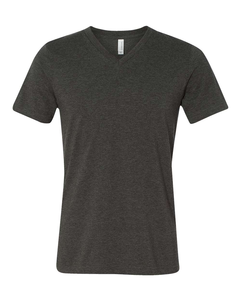 BELLA + CANVAS Unisex CVC Jersey V-Neck T-Shirt - Dark Grey Heather