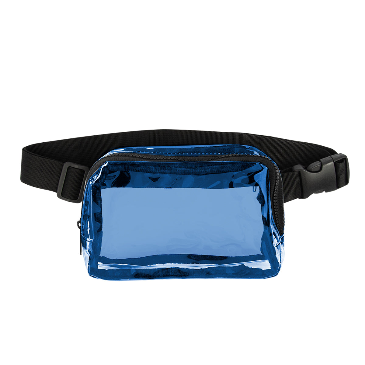 RPET Anywhere Clear Belt Bag - Clear With Royal