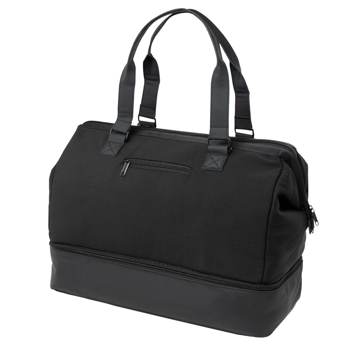 The Weekender Travel Bag With Drop Bottom - Black