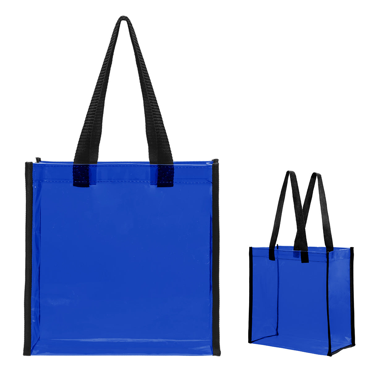 Colby Transparent Tote Bag - Trans Royal Blue