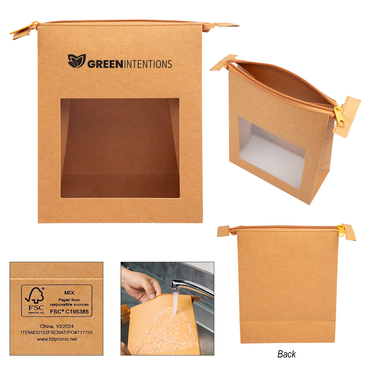 Kraft Paper Zippered Pouch