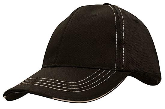 6 Panel Cool Mesh Trucker Cap with Sandwich - Custom Embroidered -
