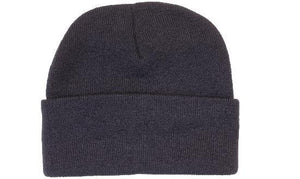 Acrylic Roll Up Beanie with Thinsulate Lining - Navy