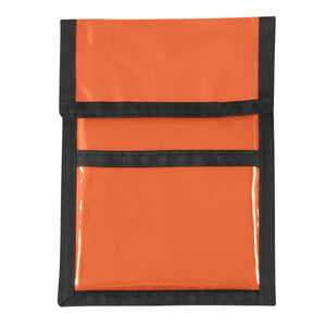 Nylon Neck Wallet Badge Holder - Recycled Orange