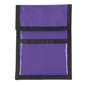 Nylon Neck Wallet Badge Holder - Recycled Purple