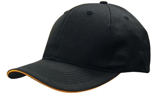 6 Panel Cap Breathable P-Twill with Sandwich - Custom Embroidered -