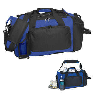 Deluxe Sports Bag - Royal Blue With Black
