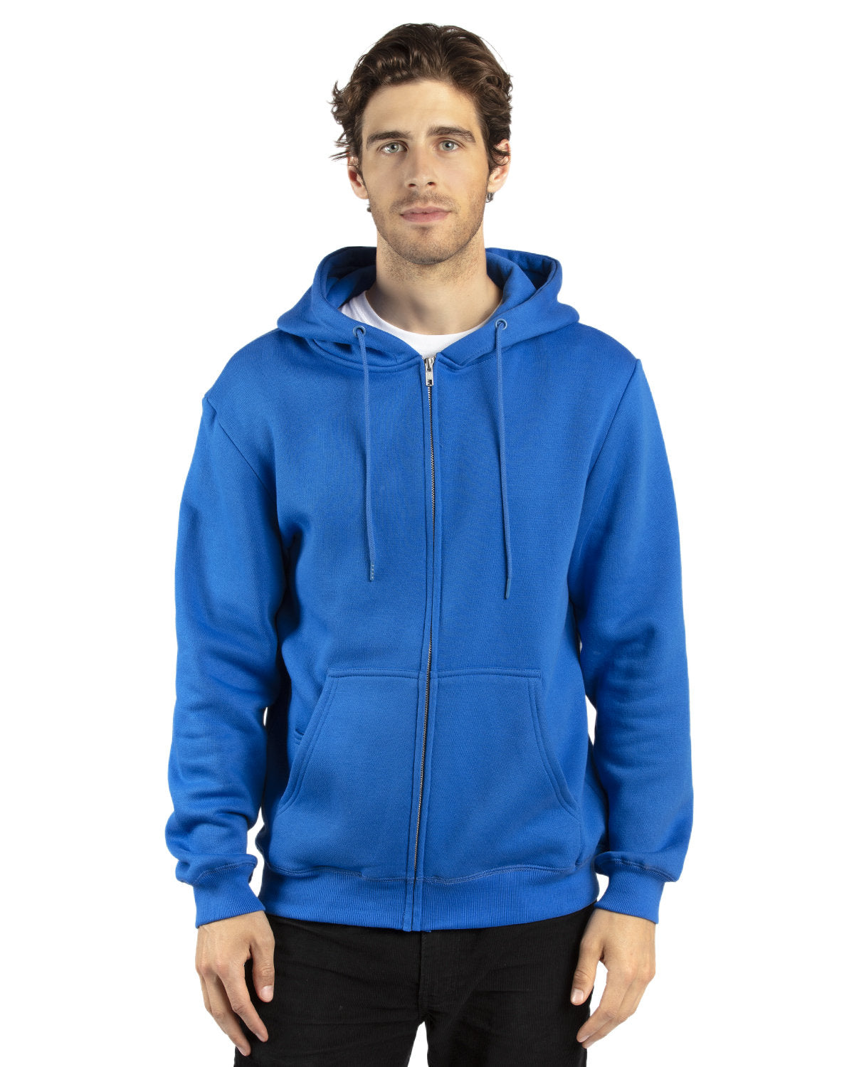 Threadfast Unisex Ultimate Fleece Full-Zip Hooded Sweatshirt - Front