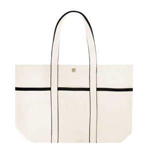 Aware™ 10 Oz. Recycled Cotton Canvas Tote Bag - Natural With Black