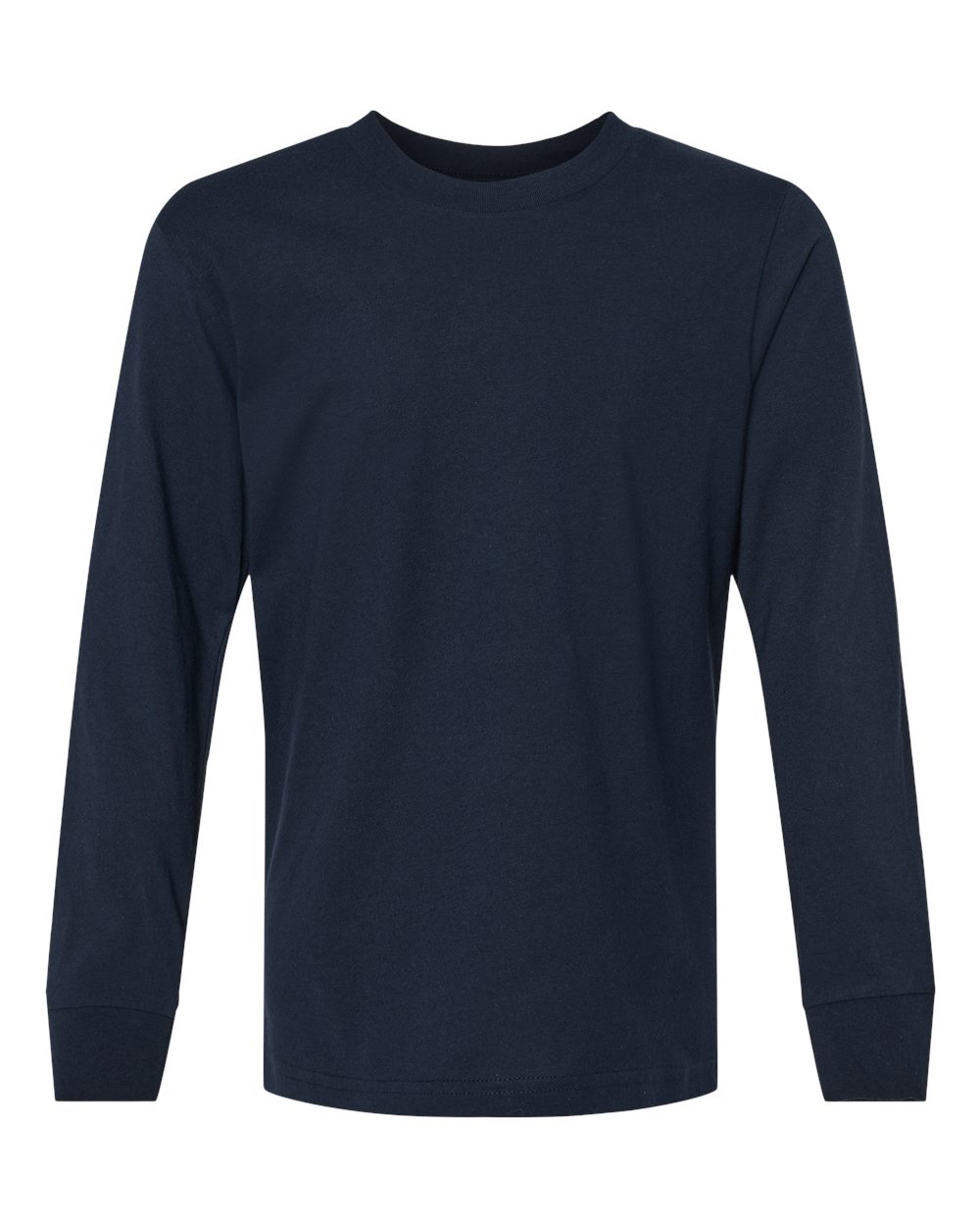 Next Level Youth Cotton Long Sleeve T-Shirt - Midnight Navy