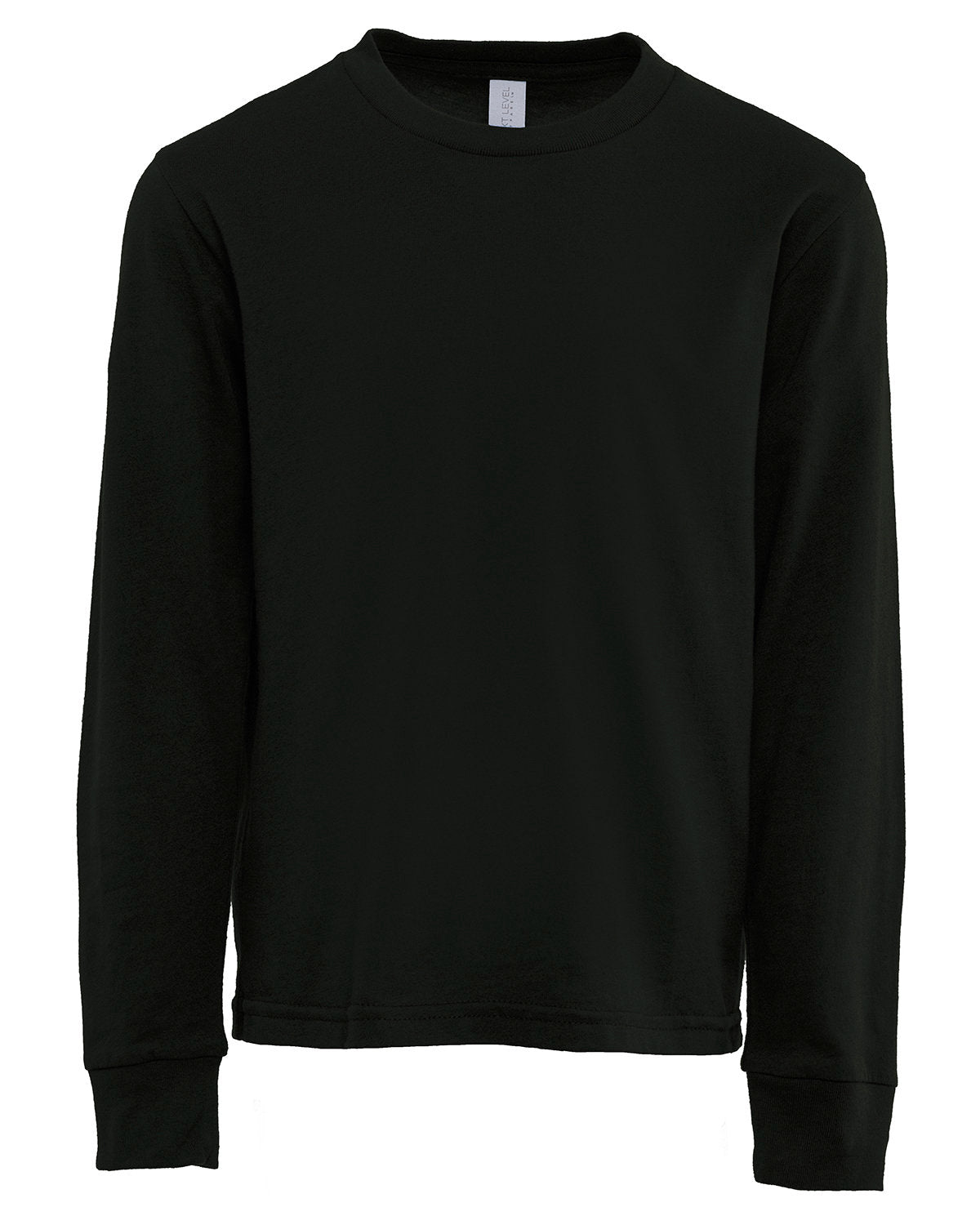 Next Level Apparel Youth Cotton Long Sleeve T-Shirt - Black