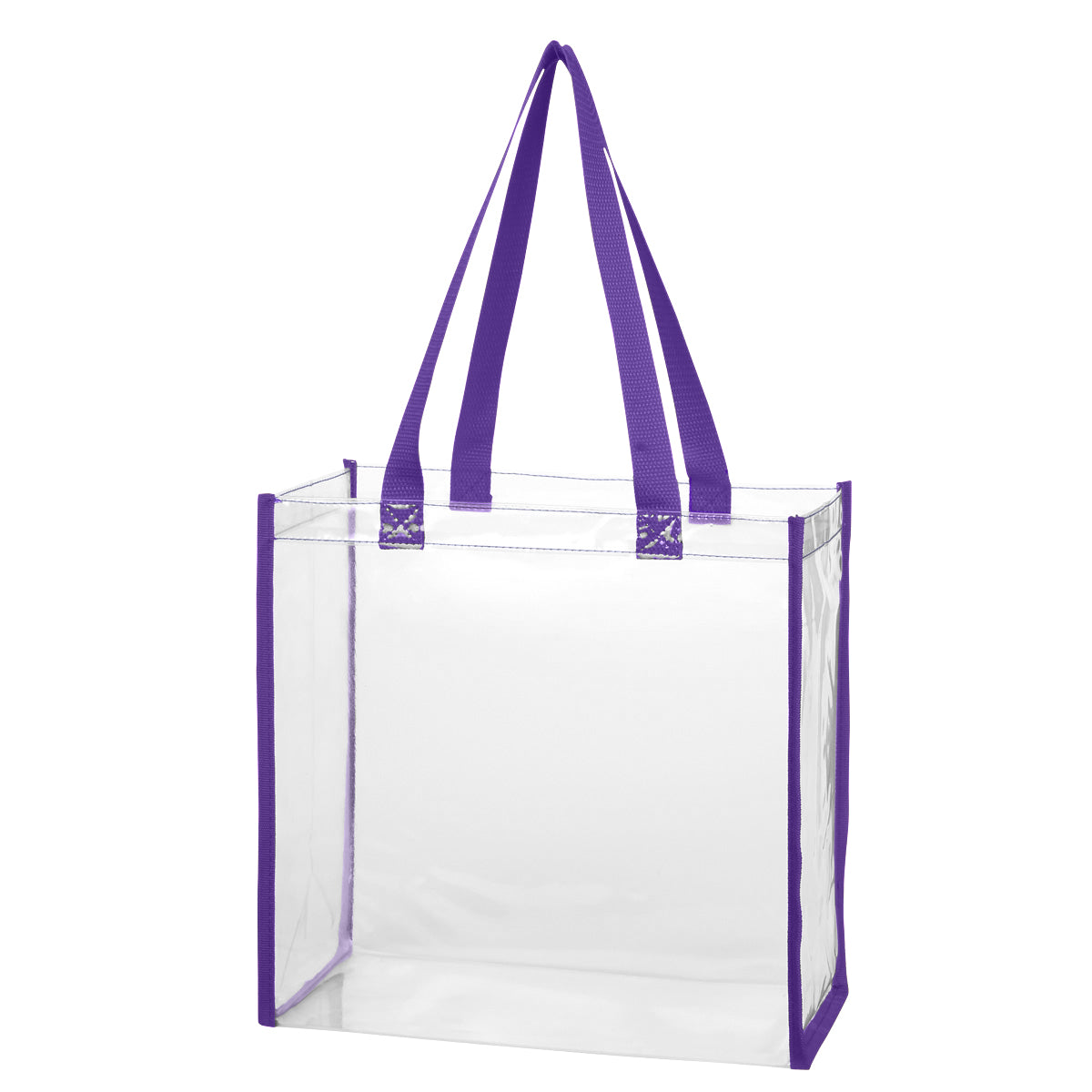 Clear EVA Tote Bag - Clear With Purple