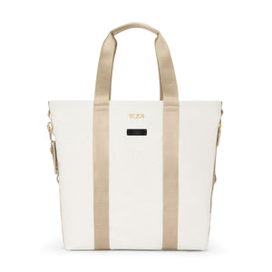 TUMI Sport Essential North/South Tote - Off White / Tan