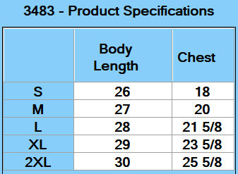 BELLA + CANVAS Unisex Jersey Muscle Tank - Specs