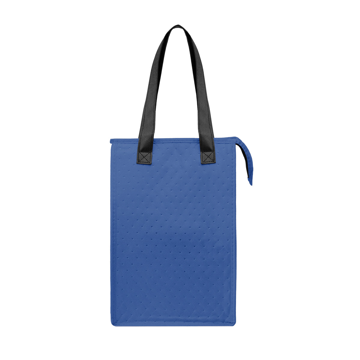 Dimples rPET Non-Woven Cooler Tote Bag - Royal Blue With Black