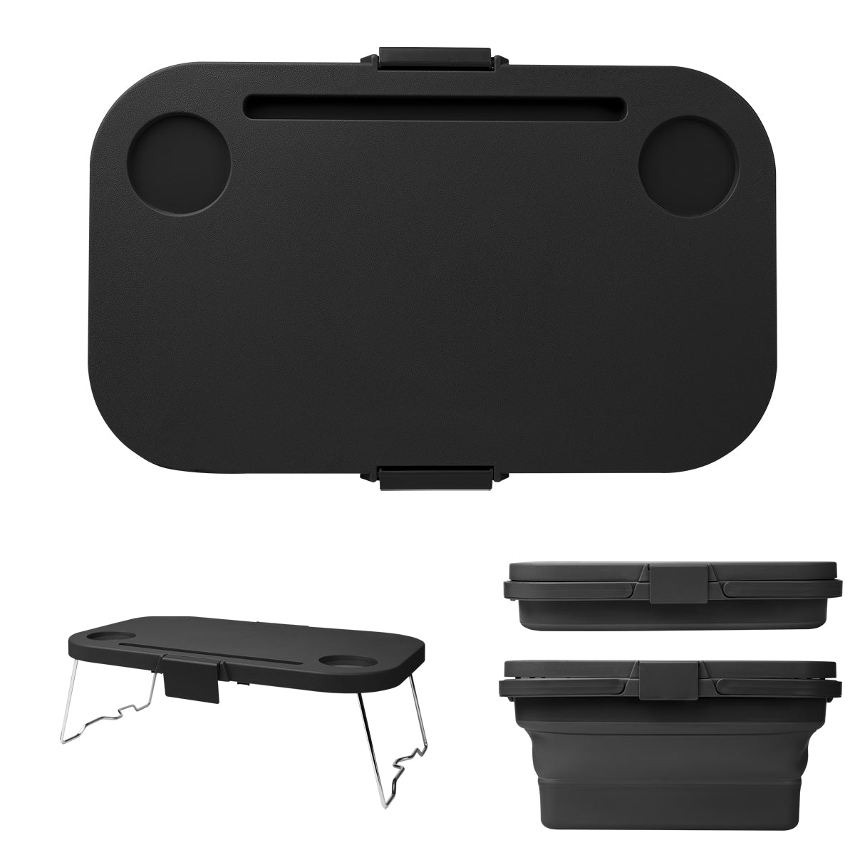 Collapsible Picnic Basket Cooler - Black