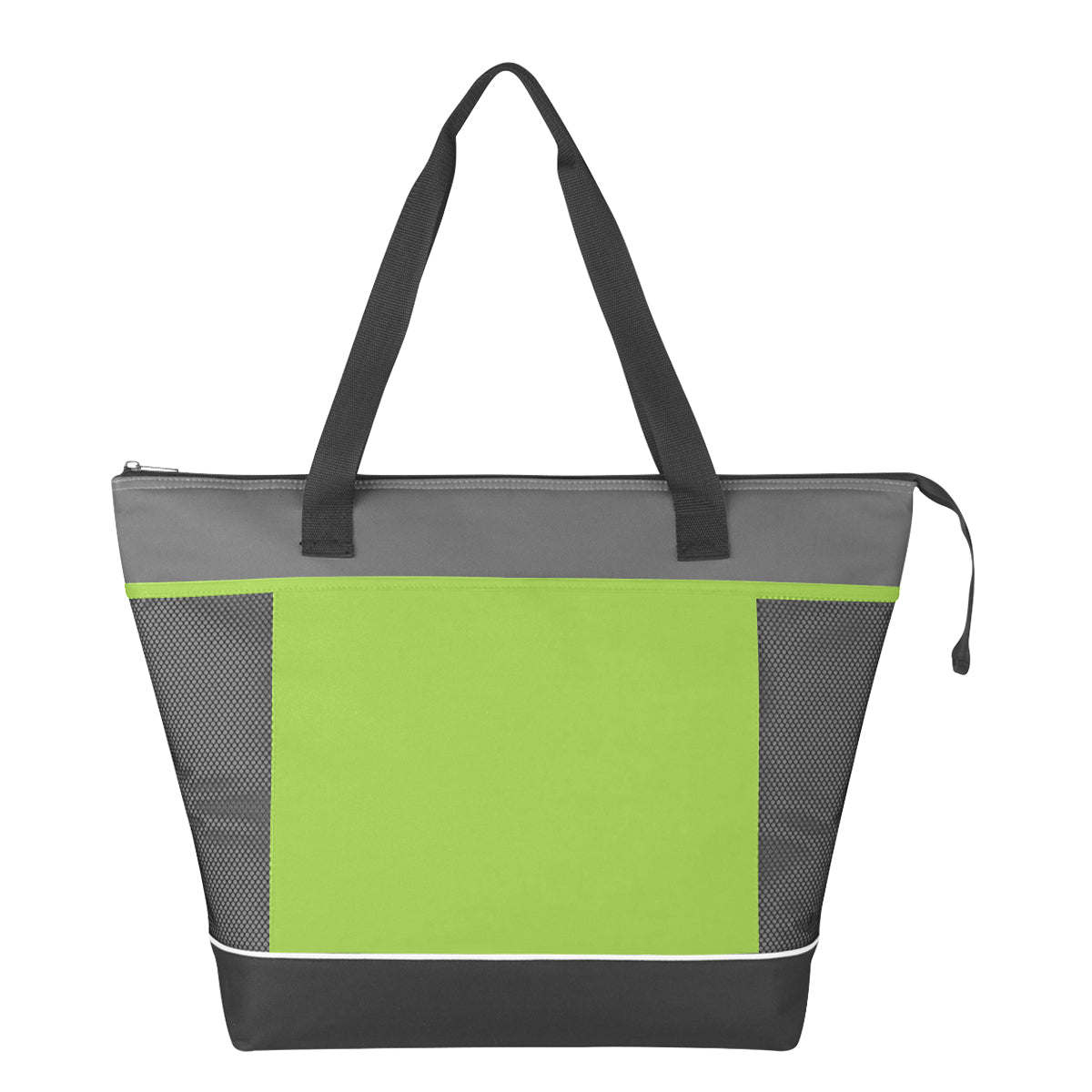 Mega Shopping Kooler Tote Bag - Lime With Gray