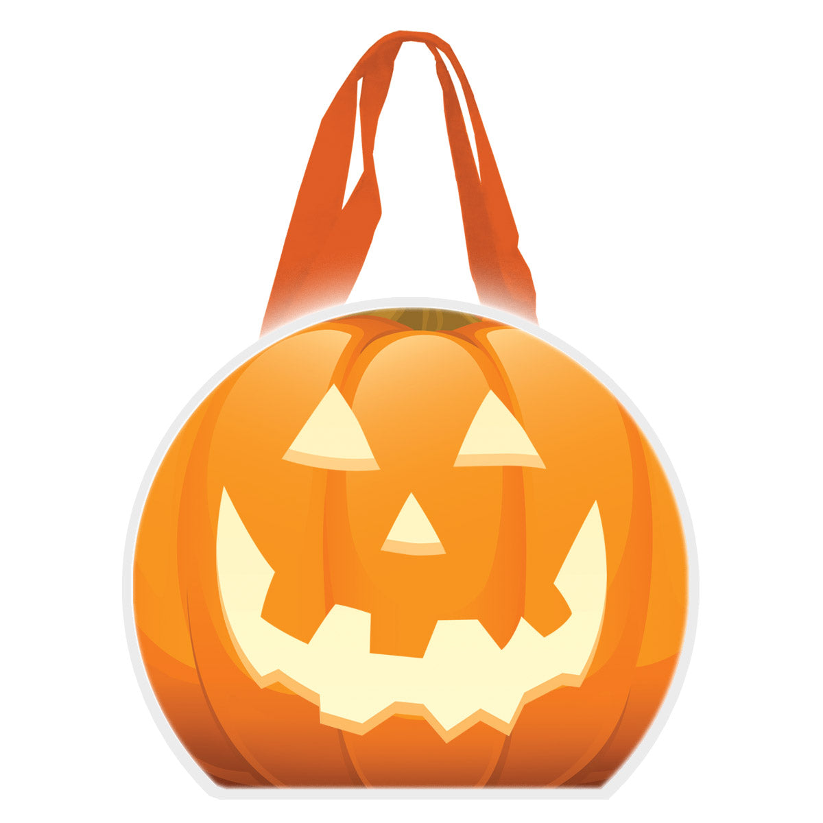 Reflective Halloween Pumpkin Tote Bag - Orange