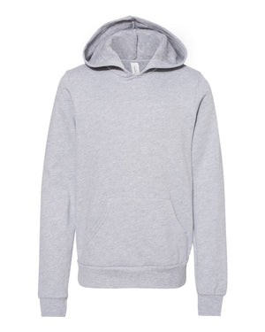 BELLA + CANVAS Youth Sponge Fleece Pullover Hooded Sweatshirt - Athletic Heather