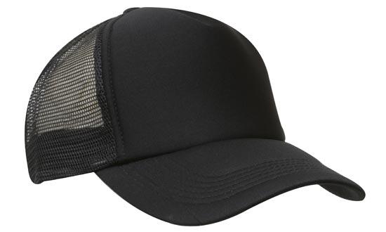 Mesh Back Baseball Cap - Black