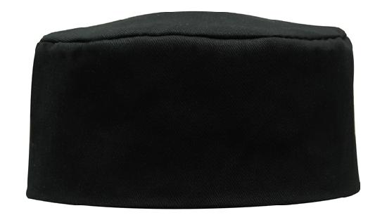 Poly-Cotton Chef's Cap - Black