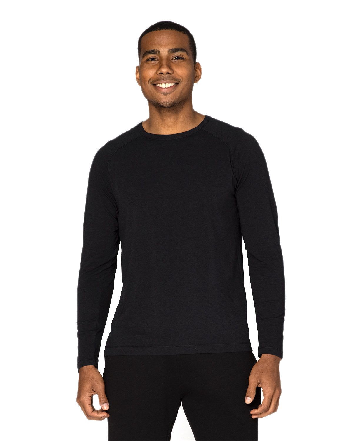Threadfast Unisex Impact Long-Sleeve T-Shirt - Black