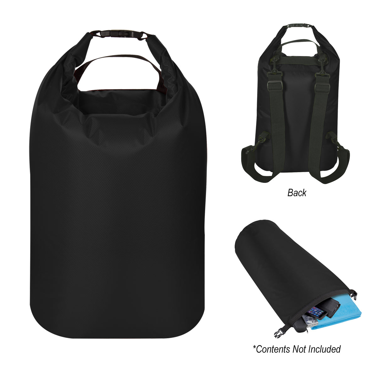 Waterproof Dry Bag Backpack - Black