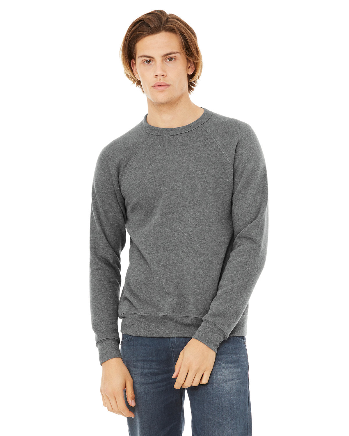BELLA + CANVAS Unisex Sponge Fleece Crewneck Sweatshirt - Deep Heather
