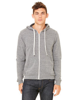 Bella + Canvas Unisex Triblend Sponge Fleece Full-Zip Hoodie - Grey Triblend