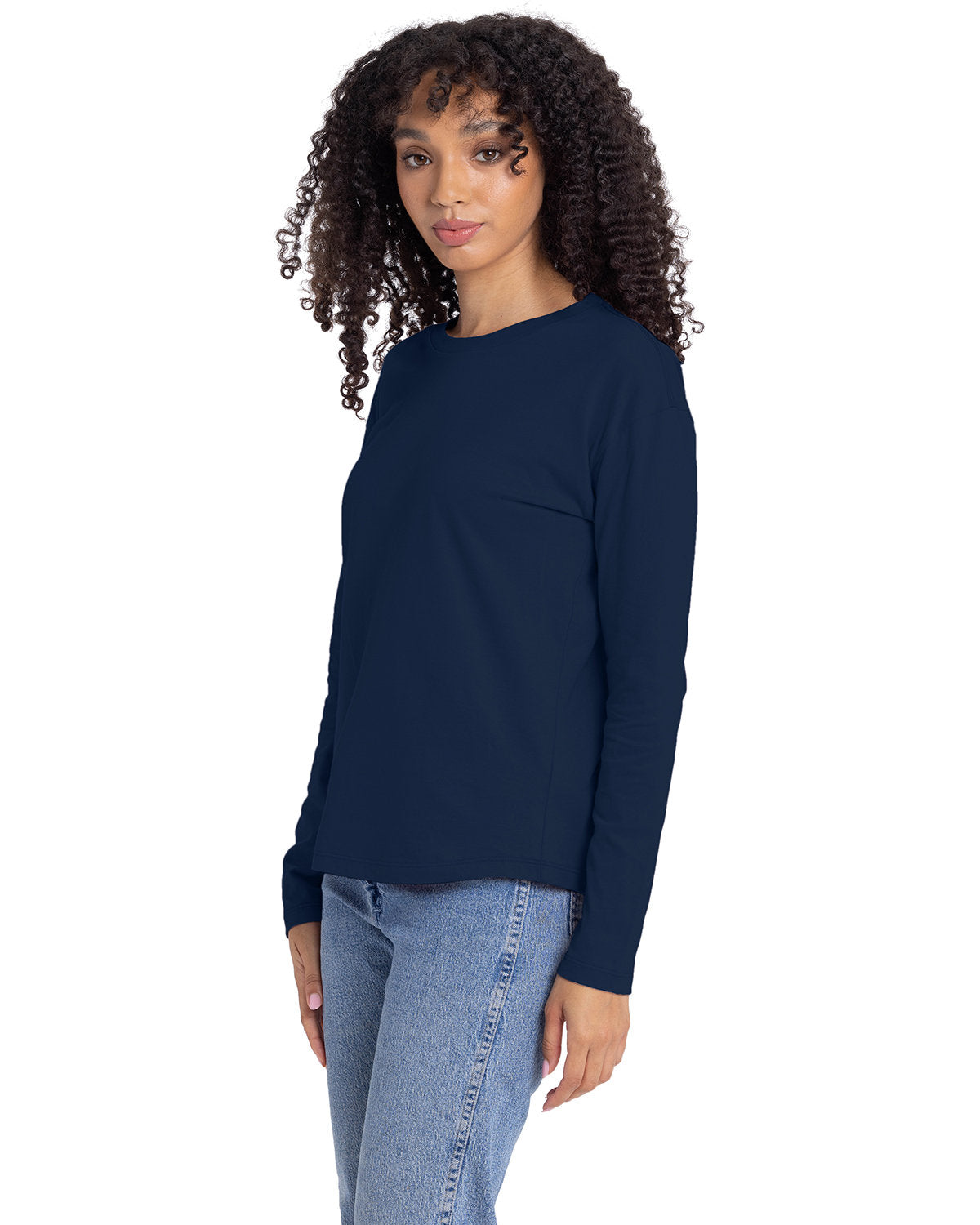 Next Level Apparel Ladies' Relaxed Long Sleeve T-Shirt - Side