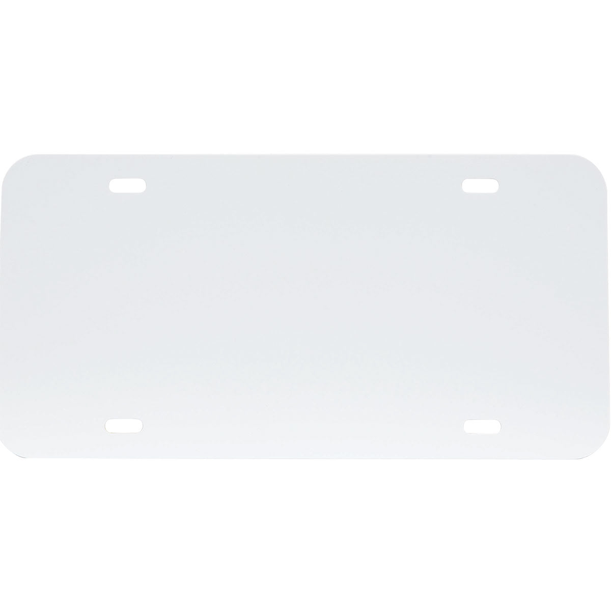 High Impact Digital Print Ad License Plate in Polybag - White