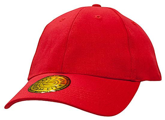 6 Panel BHC-Spandex Dream Fit Cap - Red