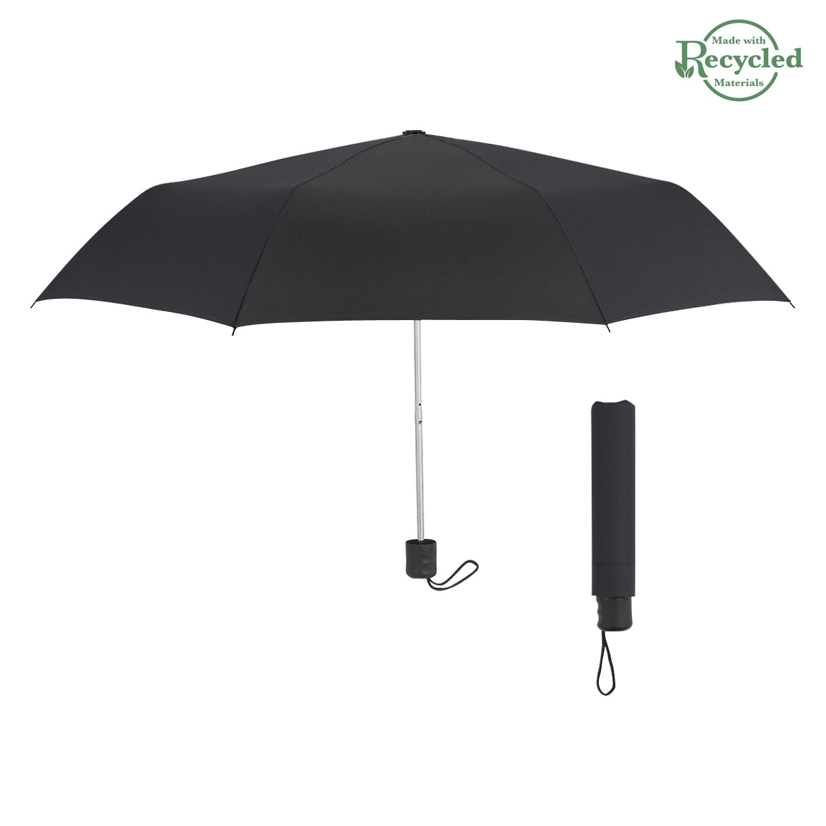 42" Arc Budget Telescopic Umbrella - Black